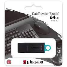 USB-флеш 64GB USB 3.2 Kingston DataTraveler Exodia Черный