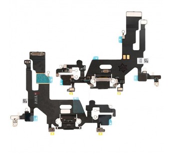 Шлейф для iPhone 11 на системный разъем/микрофон Черный