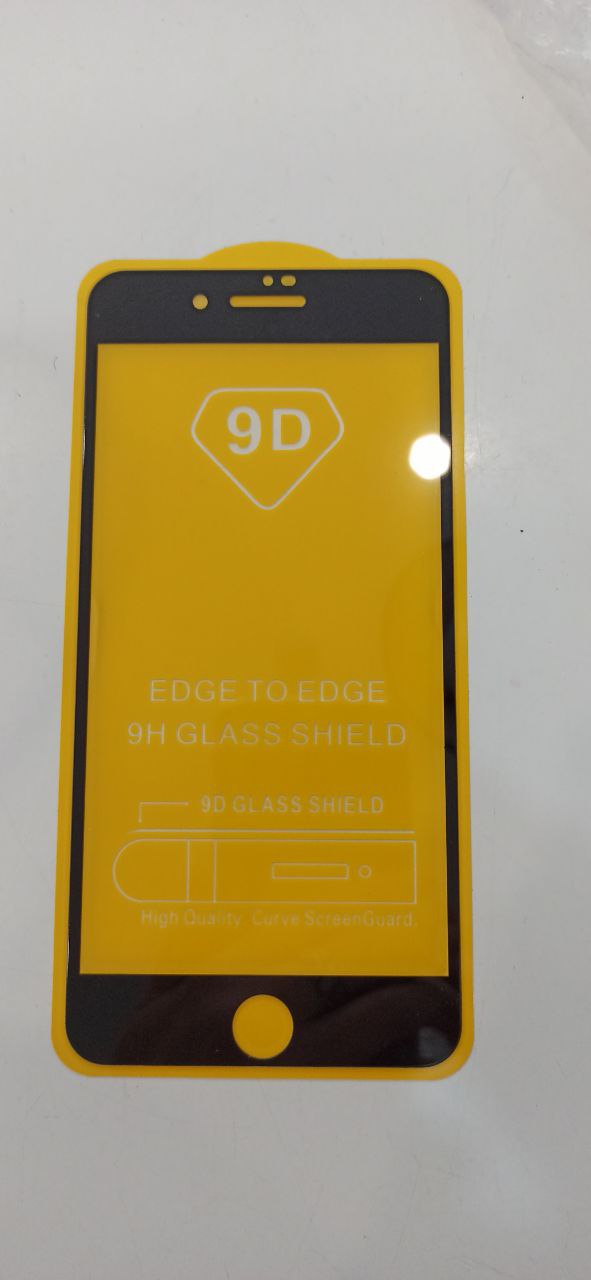 10шт.Защитное стекло для iPhone 7 Plus /8 Plus 9D Черное Упаковка 10шт