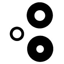 Стекло камеры для Xiaomi Poco M5 (комплект 3 шт.) Черный