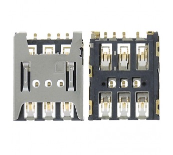 Коннектор SIM Alcatel 5085D/Motorola Moto C Plus №121