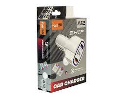 Блок питания автомобильный 2 USB, Type-C FaisON A12, Ship, 2100mA, QC3.0, PD, цвет: белый