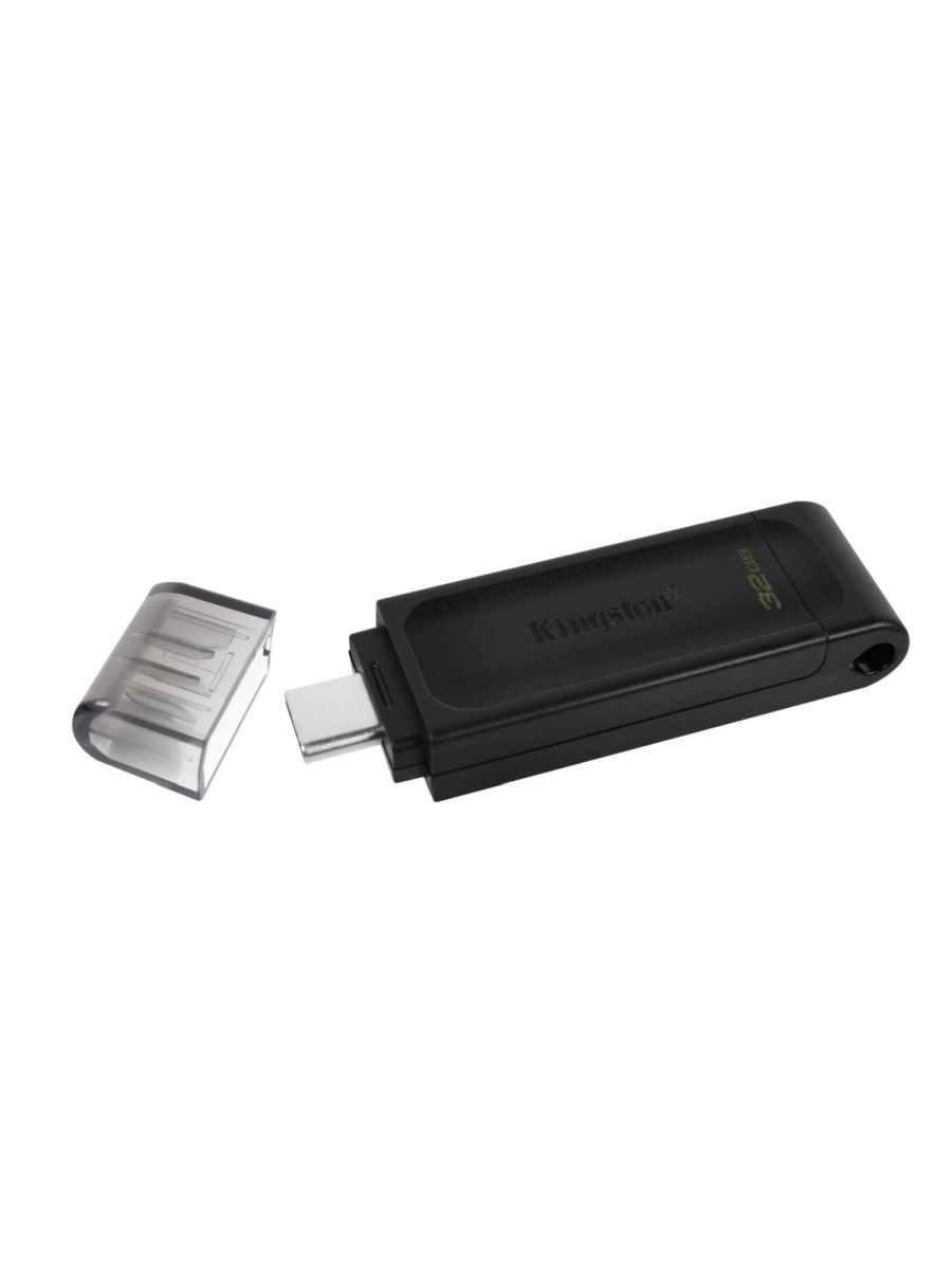 USB-C флеш 32GB (USB 3.2) Kingston DataTraveler 70 Черный