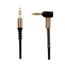 Кабель AUX, Jack 3,5mm(m) – Jack 3,5mm(m) FaisON HUPA02, 2.0м, круглый, пружинка, боковой Черный