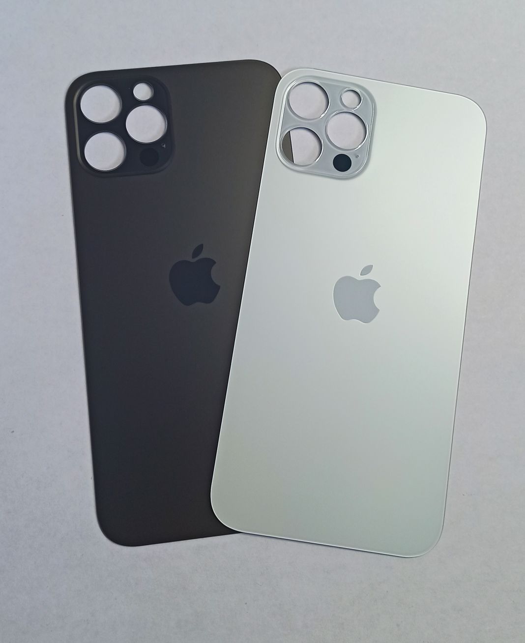 Задняя крышка для iPhone 12 PRO белый (стекло, монолит, широкий вырез под камеру, логотип) – OR
