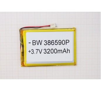 Аккумулятор универсальный 386590p 3,7v Li-Pol 3200 mAh (3.8*65*90 mm)