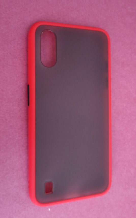 Чехол задняя накладка Samsung Galaxy A015F/M015  M01/A01 SHELL, силикон, матовая, цвет: красный