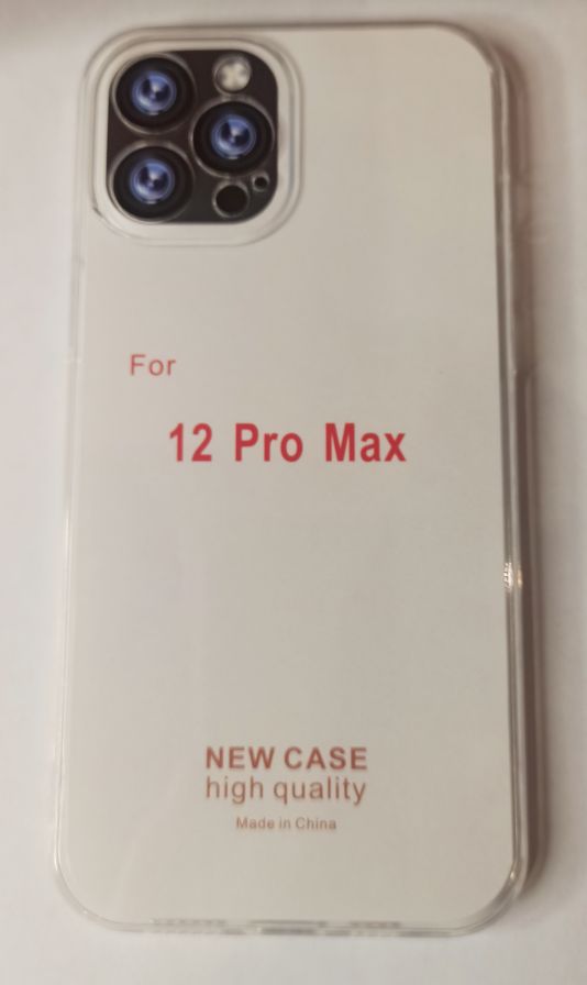 Чехол задняя накладка iPhone 12 Pro Max (с защитой камеры) Прозрачный