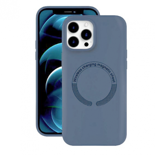 Накладка задняя для APPLE iPhone 15 Pro (6.1), Soft Touch, MagSafe, цвет: серый