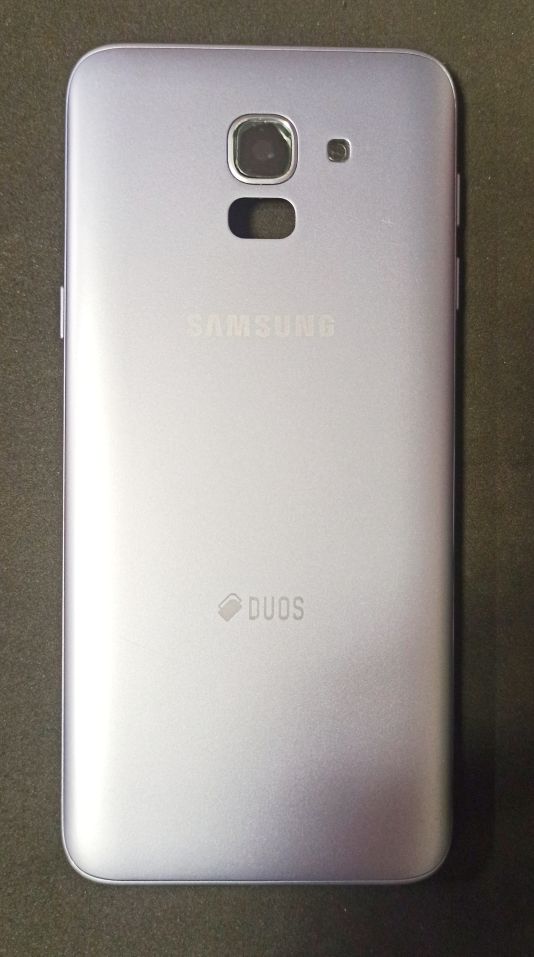 Задняя крышка для Samsung J600F (J6 2018) Серый (есть стекло камеры,вспышки,кнопки)