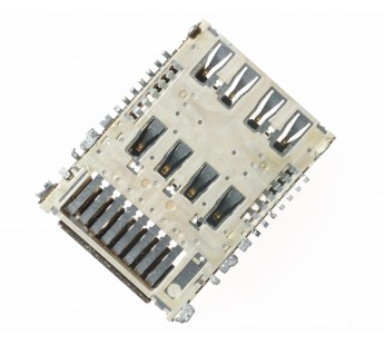 Коннектор SIM+MMC LG D618/D855/D690/D724/H818/D335/H502(G2 Mini/G3/G3 Stylus/G3s/G4/L Bello №175