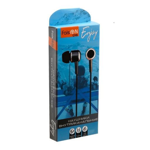 Наушники FaisON Q15, Enjoy, 3.5 чёрный