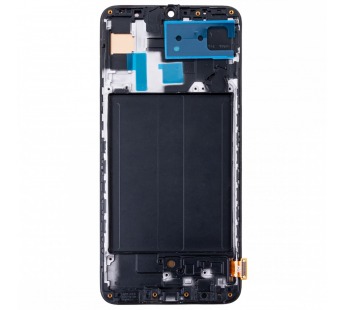 Дисплей для Samsung A705F модуль в рамке в сборе с тачскрином Черный – (OLED) (Full Size)