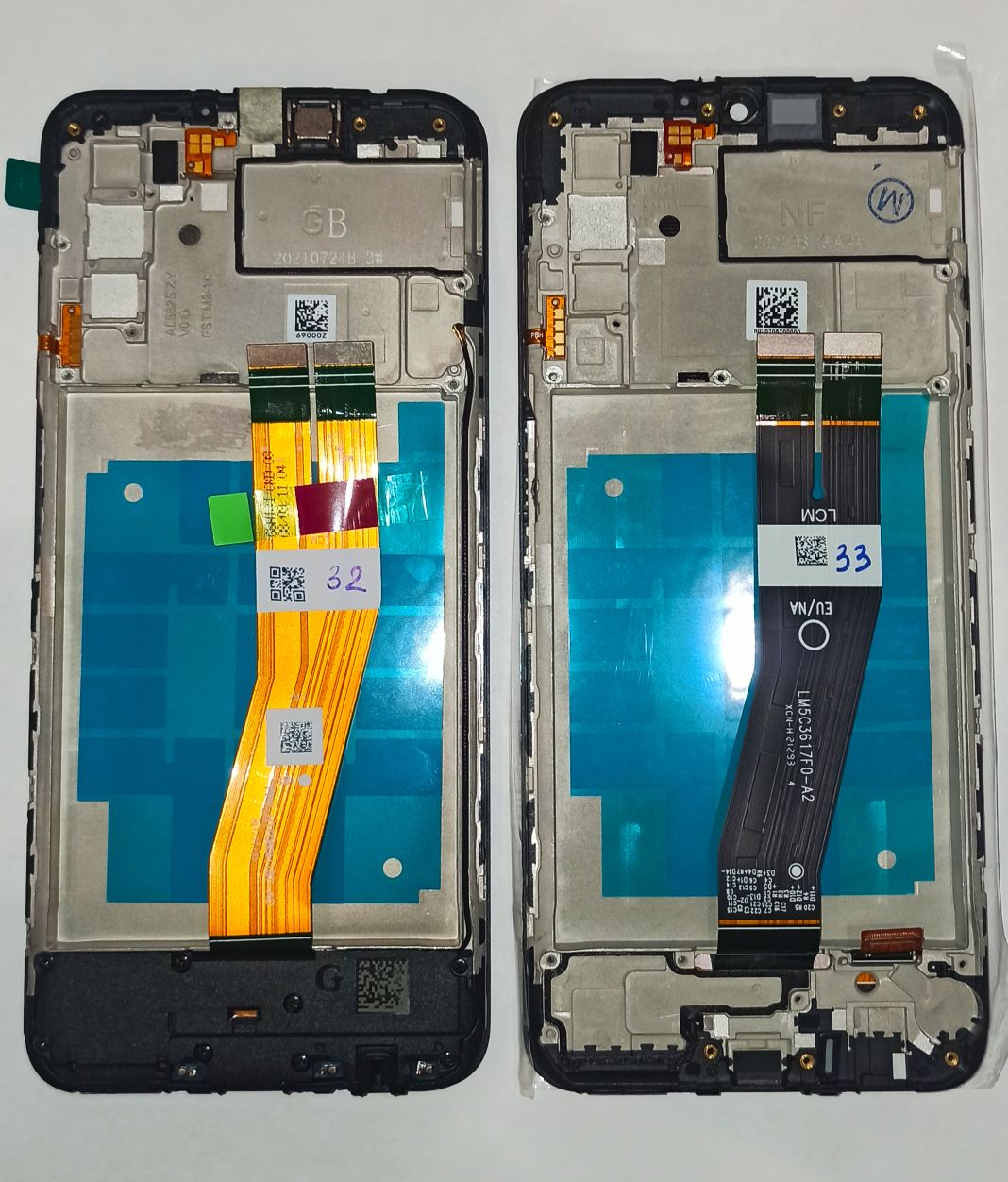 Дисплей для Samsung A037F A03s модуль в рамке в сборе с тачем Черный -(GH81-21233A) OR100%(SP-сервисный!)