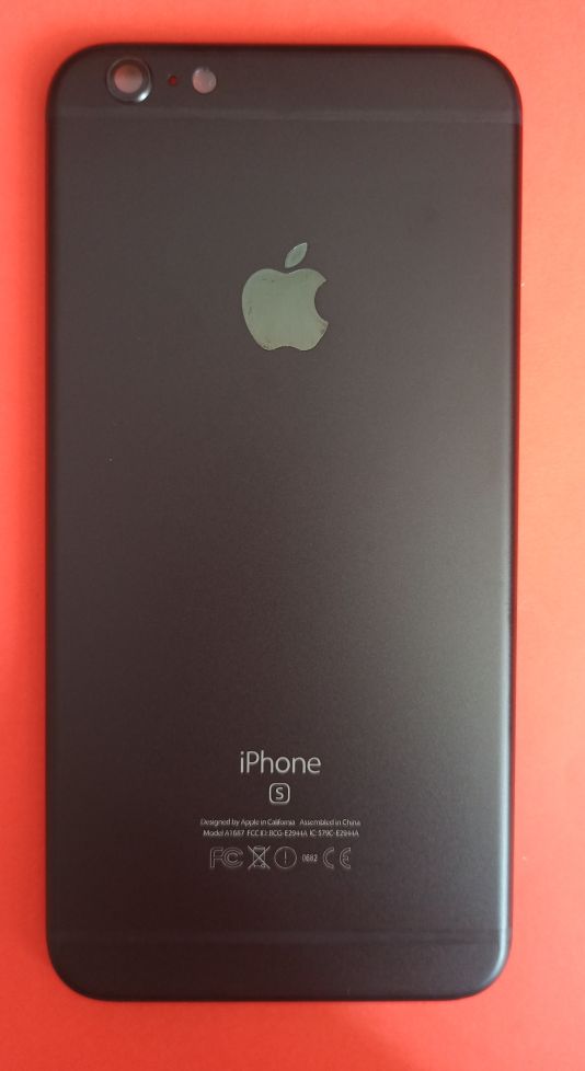 Корпус для iPhone 6S Plus + сим лоток. (чёрный матовый) ORIG Завод