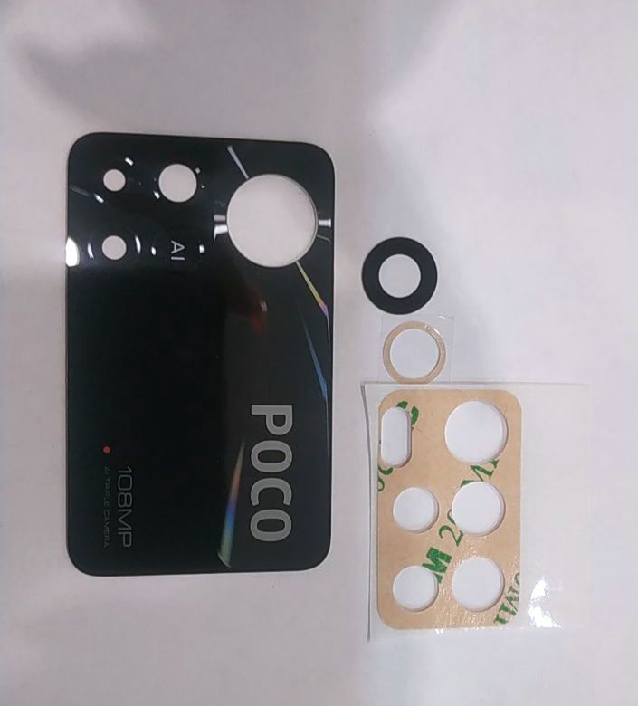 Стекло камеры для Xiaomi Poco X4 Pro 5G (2201116PG) Черный