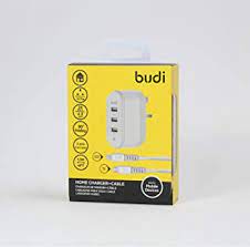 Блок питания сетевой BUDI J0300 3USB-A,2.4amp +ТАЙМЕР Отключения White