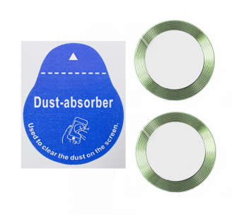 Защитное стекло линзы камеры для iPhone 11 (комплект 2 шт.) Зеленое