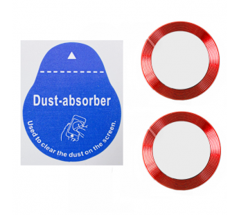 Защитное стекло линзы камеры для iPhone 11 (комплект 2 шт.) Красное