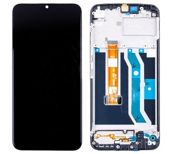 Дисплей для Realme C21Y/C25Y (RMX3261/RMX3269) модуль в рамке Черный – OR