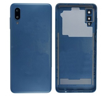 Задняя крышка для Samsung A022G (A02) Синий (+ стекло камеры,вспышки.кнопки)