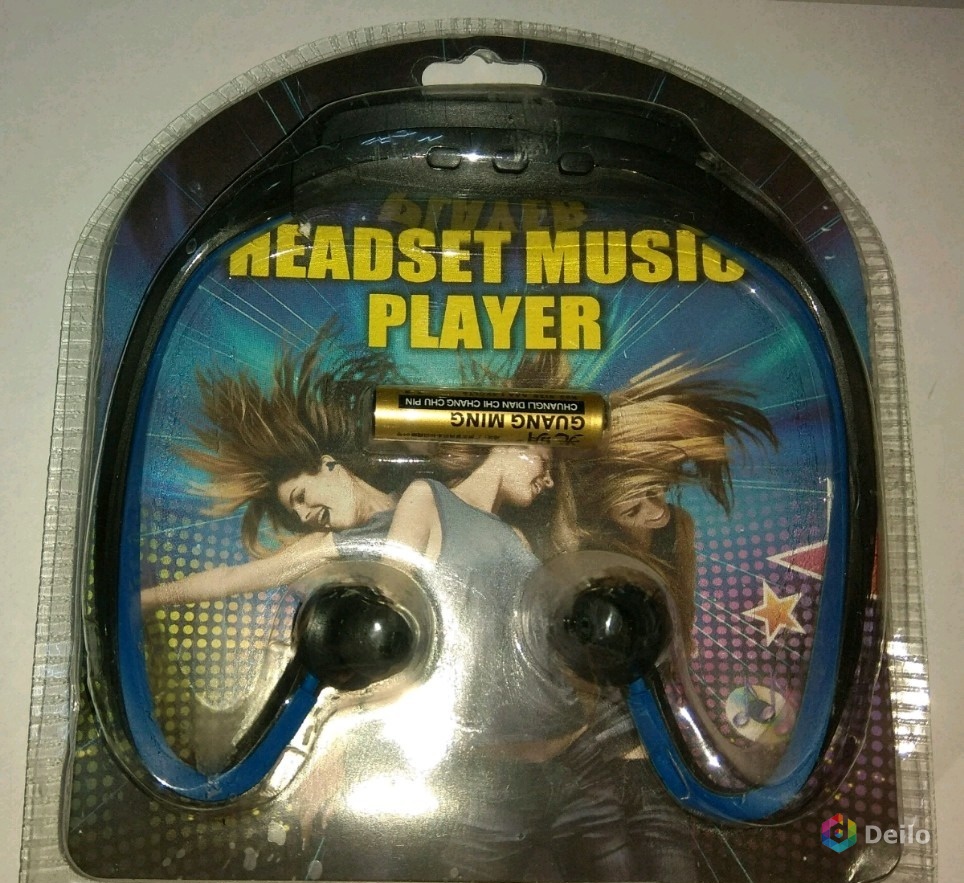 Наушники SPORT- плеер- SP-200 microSD слот батарейка ААА