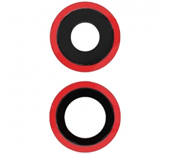 Стекло камеры для iPhone 11 (комплект 2 шт.) Красное