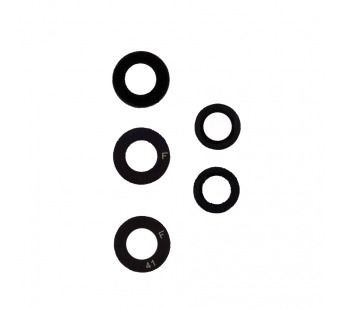 Стекло камеры для Samsung A525F/A526B/A528B (A52/A52 5G/A52s 5G) (комплект 5 шт.) Черный