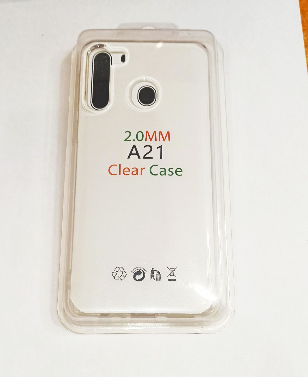 Чехол задняя накладка Samsung Galaxy A215 (A21) прозрачный