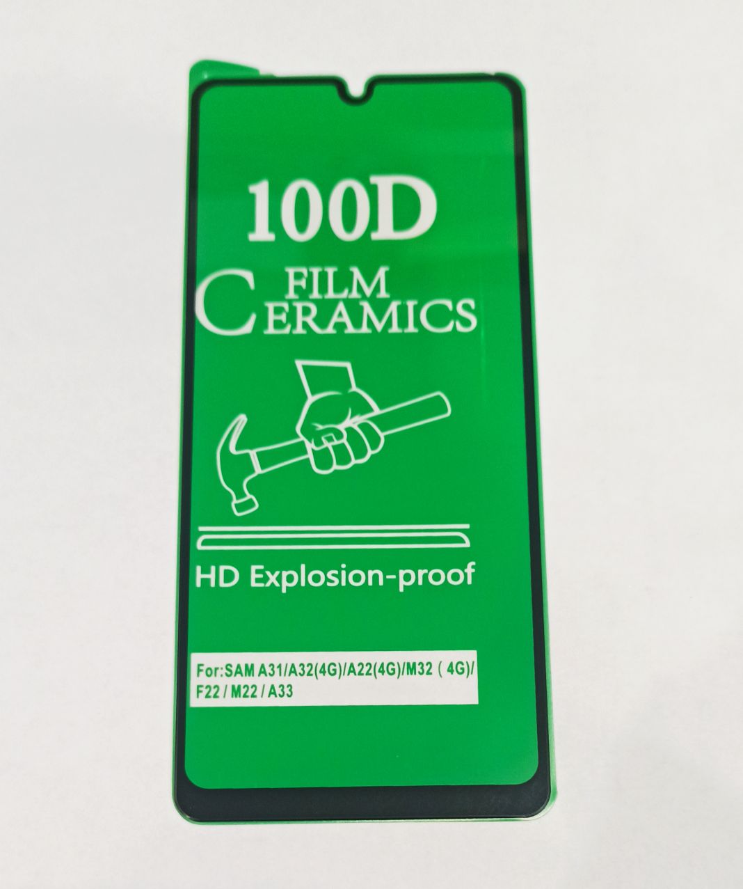 Защитное стекло “Полное покрытие” Samsung A315/ A336B (A33 5G/A31/A32/A22/M32/M22  чёрный,керамика