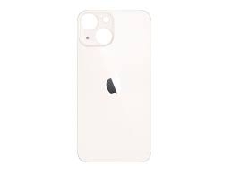 Задняя крышка для iPhone 13 белый (стекло, широкий вырез под камеру, логотип) OR