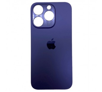 Задняя крышка для iPhone 14 Pro фиолетовый (стекло, широкий вырез под камеру, логотип)