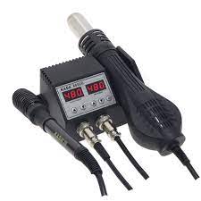 Паяльная станция KADA 8892D (фен+паяльник) (480W, 1 канал, ручка 900M + 1 жало + 3 сопла)Фен – 100-480°C/Паяльник – 200-480°C/LCD