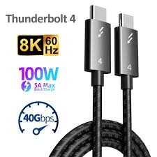 Кабель Type-C – Type-C Thunderbolt 4 (100W, PD, 2 м) (тех.упак.) Черный