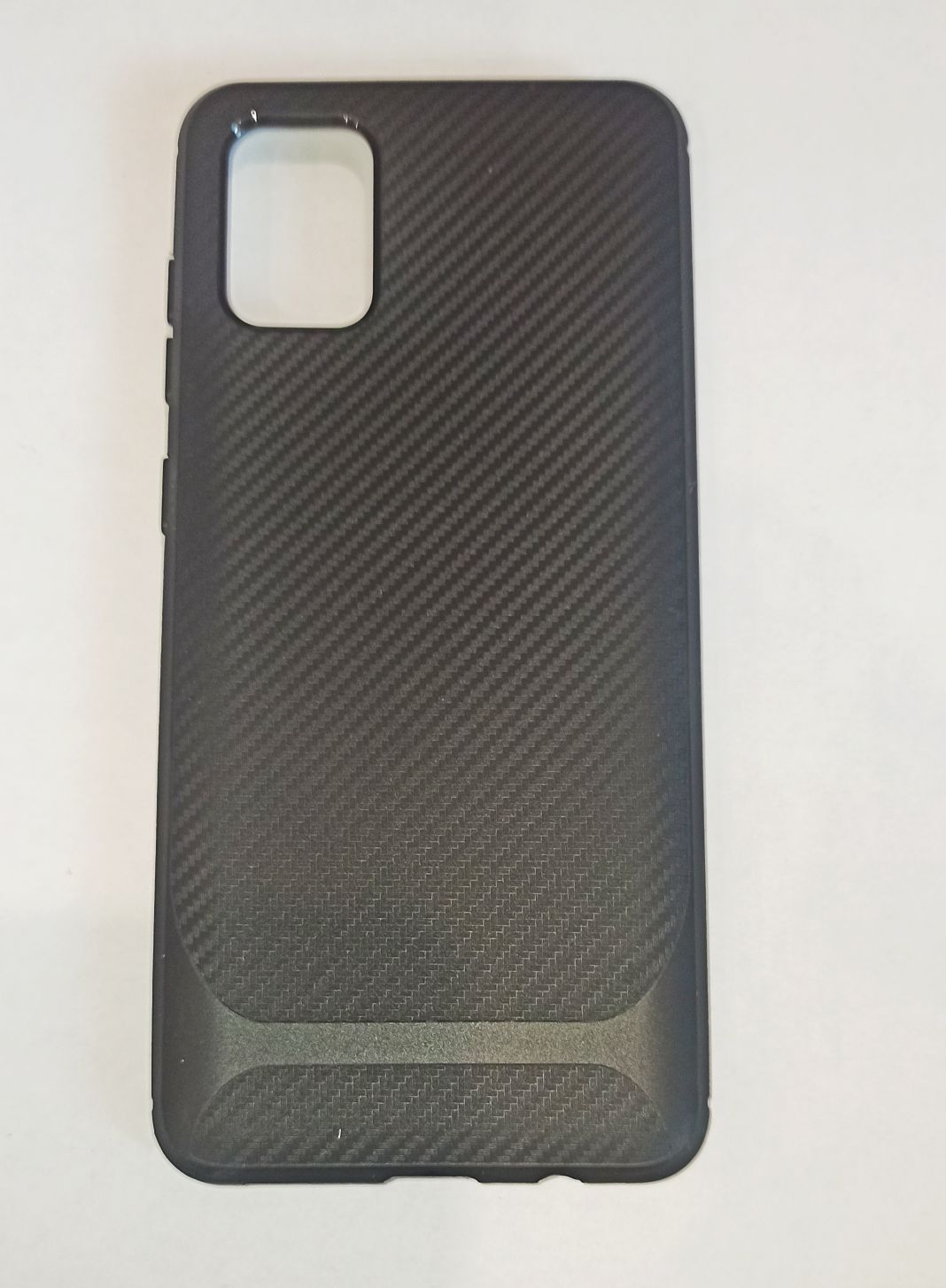 Чехол задняя накладка Samsung Galaxy A315 ( A31)/A415 (A41) Carbon, рифленый, цвет: чёрный