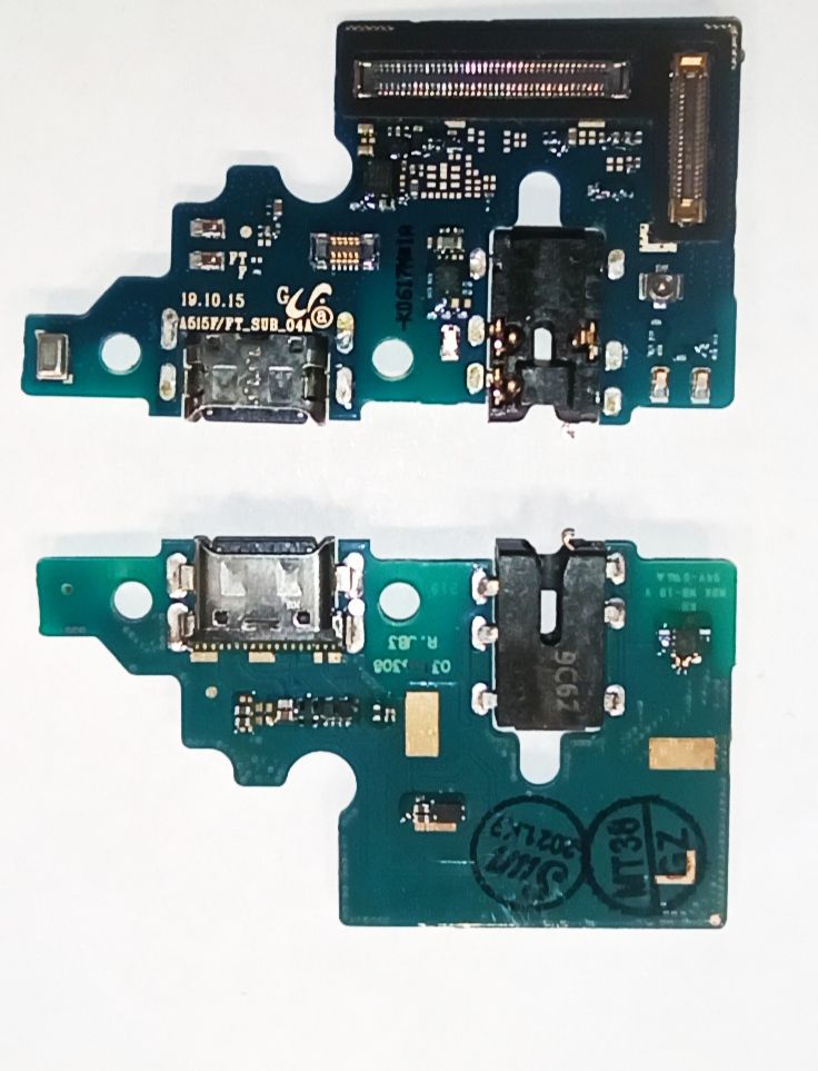 Шлейф для Samsung A515F (A51) плата системный разъем/разъем гарнитуры/микрофон Премиум (все компоненты)