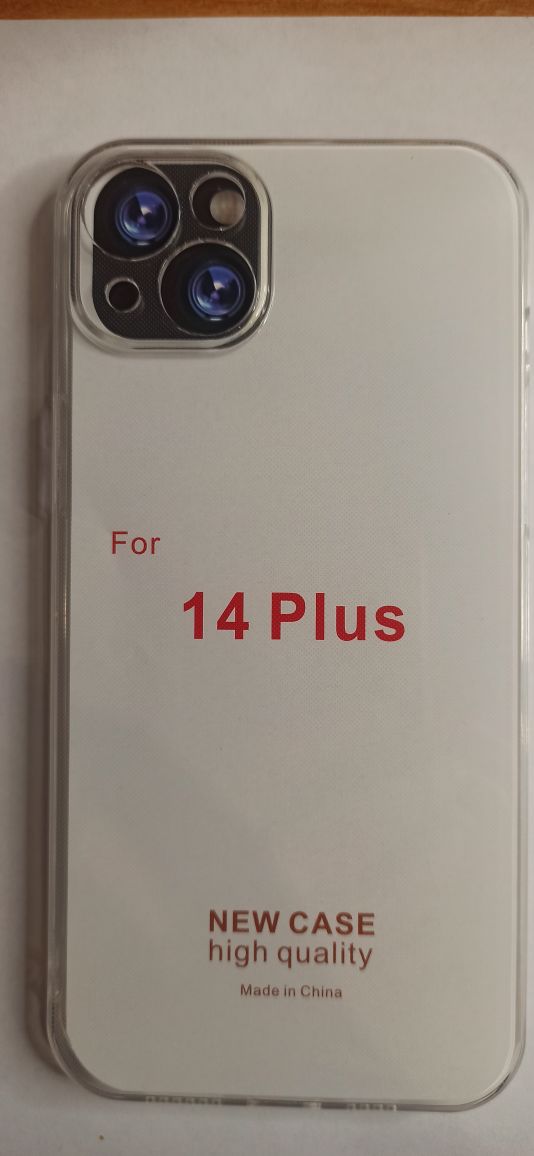 Чехол задняя накладка iPhone 14 Plus (с защитой камеры) Прозрачный
