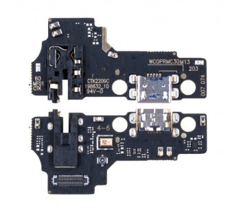 Шлейф для Realme C30/ Realme C33 /C30s/ Narzo 50i Prime плата на системный разъем/разъем гарнитуры/микрофон