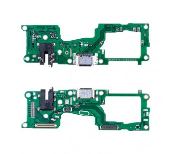 Шлейф для OPPO A74 4G плата на системный разъем/разъем гарнитуры/микрофон