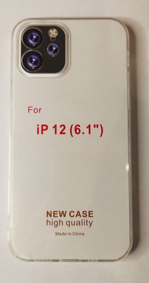 Чехол задняя накладка iPhone 12 (с защитой камеры) Прозрачный