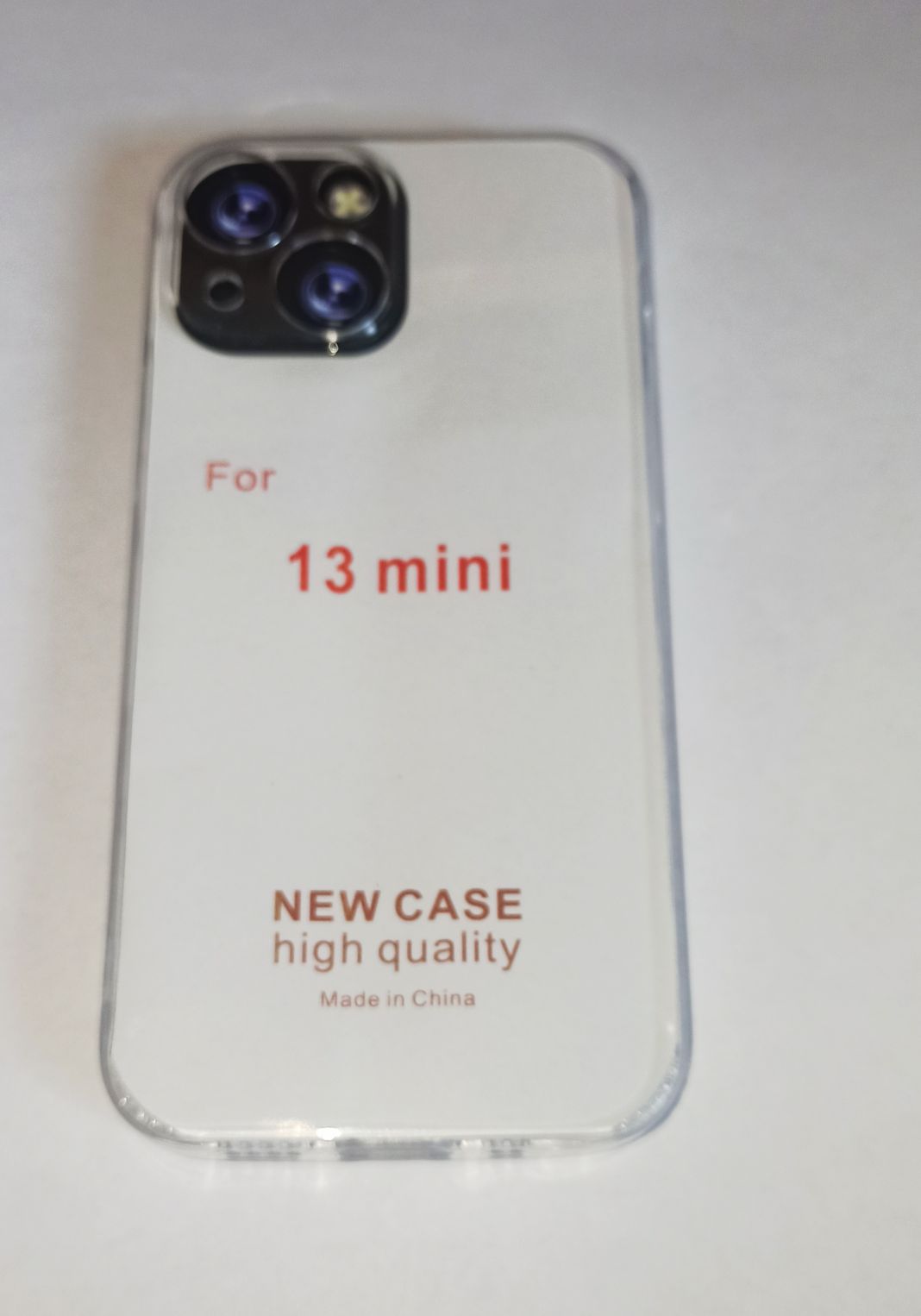 Чехол задняя накладка iPhone 13 mini (с защитой камеры) Прозрачный