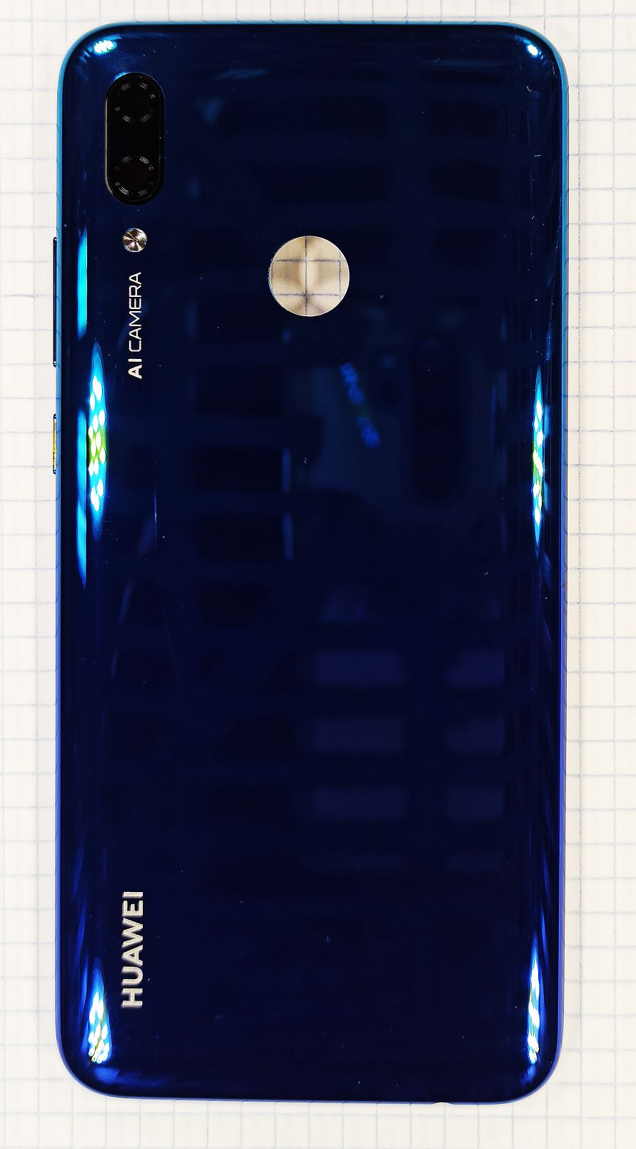 Задняя крышка для Huawei P Smart 2019 Синий (есть стекло камеры,вспышки,кнопки) премиум