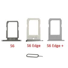 Контейнер SIM Samsung G928F Galaxy S6 edge+ Серебро