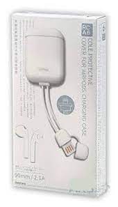 Чехол-зарядка для наушников AirPods Remax RC-A6 (2,1A, 90мм) белая