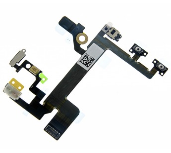 Шлейф для iPhone 5S на кнопку включения/кнопки громкости/микрофон/вспышка