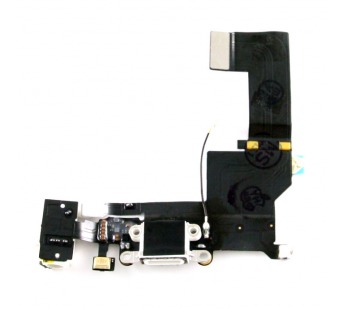 Шлейф для iPhone 5S на системный разъем + разъем гарнитуры Белый