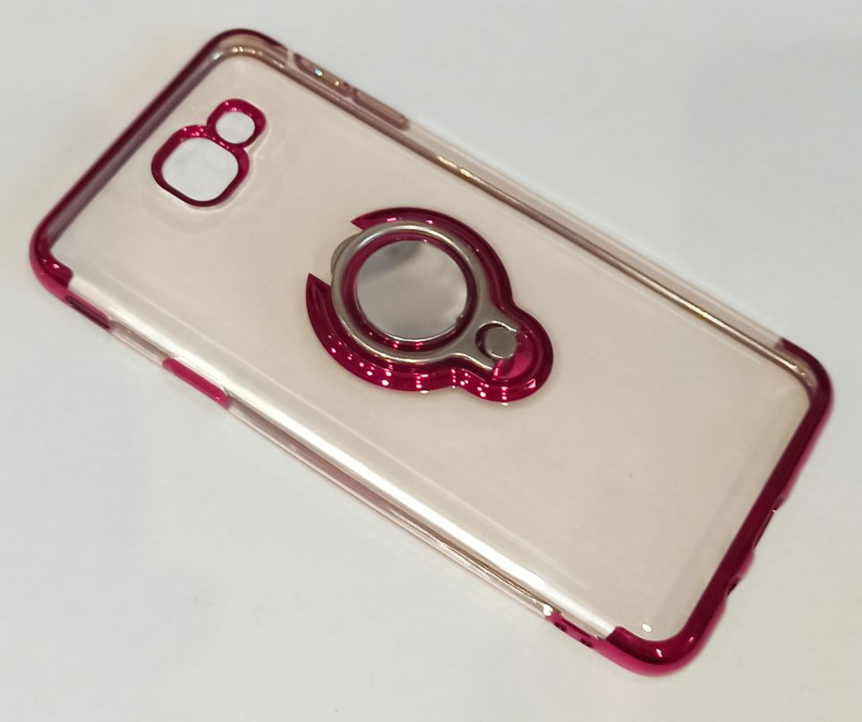 Чехол задняя накладка Samsung Galaxy G570 J5 Prime держатель под палец, магнит, красный