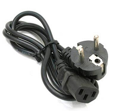 Кабель питания для компьютера 10A 250V Черный 1,2м (0,5 mm евровилка)