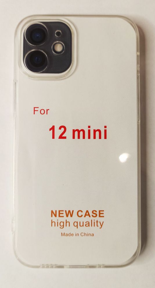 Чехол задняя накладка iPhone 12 mini (с защитой камеры) Прозрачный