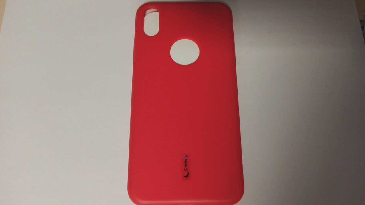 Чехол задняя накладка iPhone XS MAX Cherry, непрозрачный, матовый, цвет: красный
